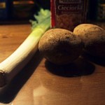 Kartoflanka z porem i cieciorką czyli kremowa zupa z pora, ziemniaków i ciecierzycy
